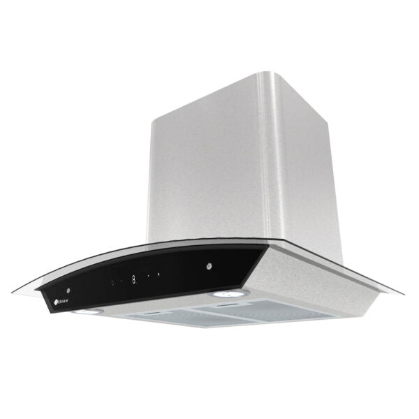 Campana Terhan Vidrio Templado Curvo Y Acero Inox 60 Cm