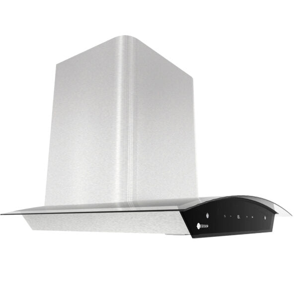 Campana Terhan Vidrio Templado Curvo Y Acero Inox 60 Cm