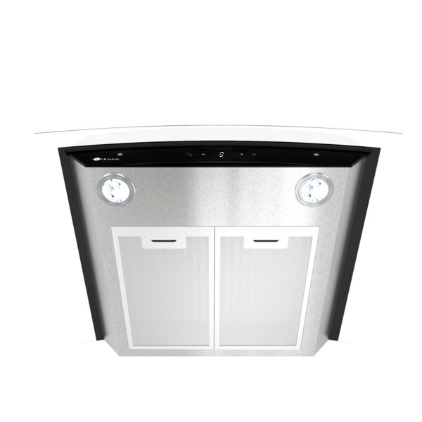 Campana Terhan Vidrio Templado Curvo Y Acero Inox 60 Cm