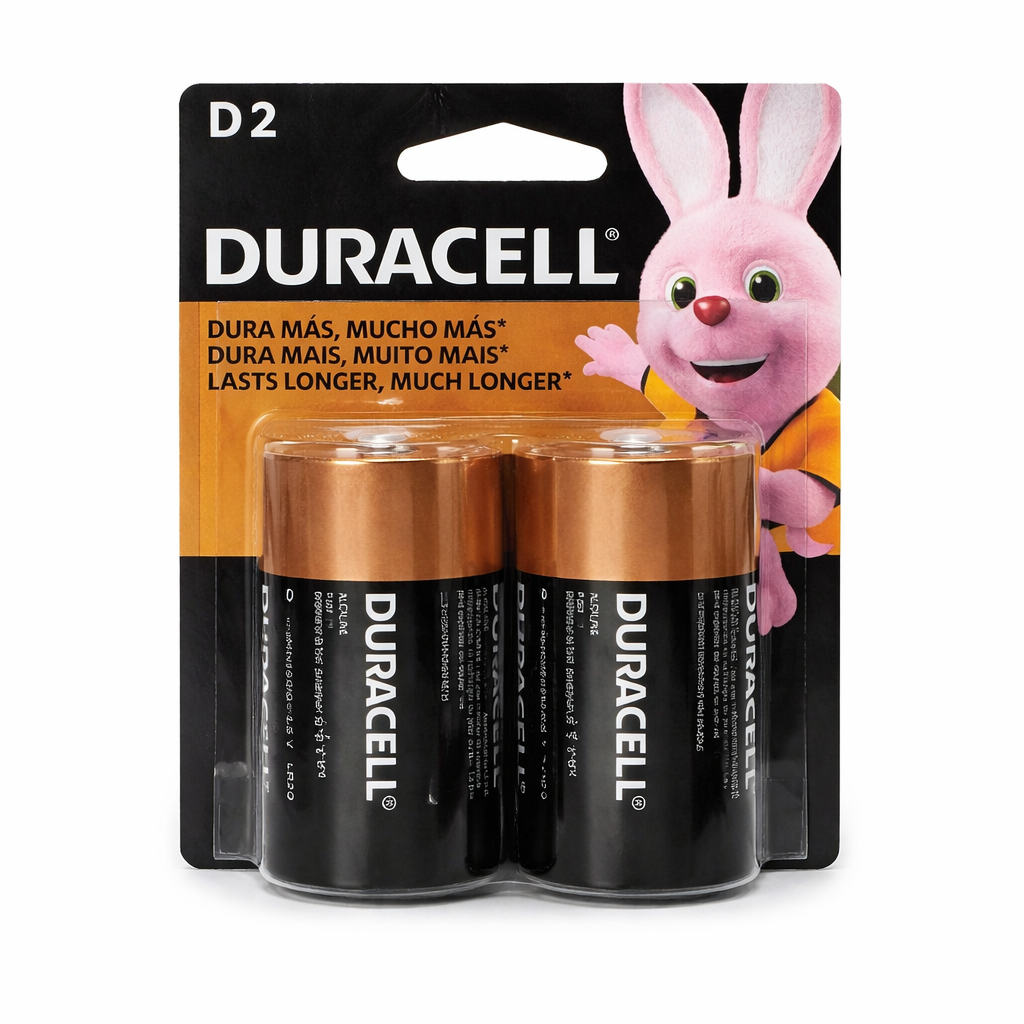 Pilas Duracell D pack de 2 unidades