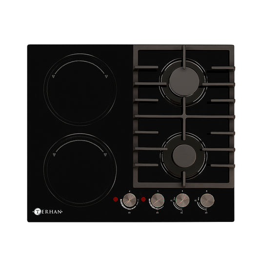 Anafe Combinado 2 Hornallas Gas 2 Vitrocerámica