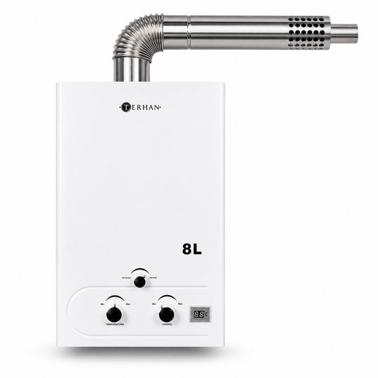 Calentador Instantáneo Tiro Balanceado Forzado de 8 L Blanco Terhan