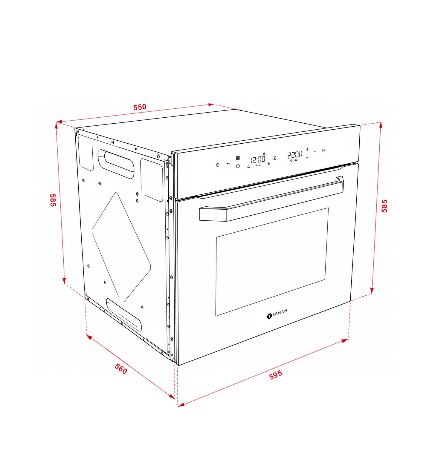 Horno Eléctrico de Empotrar Táctil con Convector