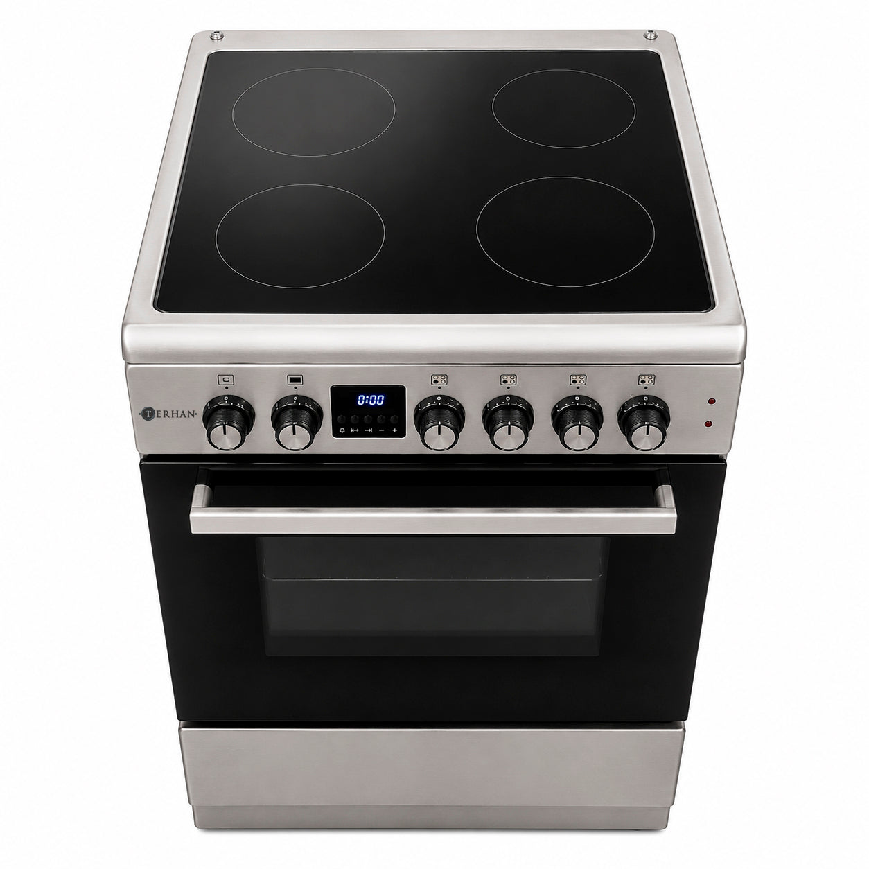 Cocina Eléctrica Vitrocerámica 60x60 Inox — 4 Zonas + Horno Eléctrico - PREVENTA - ENTREGA A MEDIADOS DE OCTUBRE