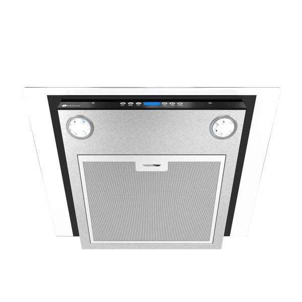 Campana Terhan Vidrio Templado Plano Y Acero Inox 60 Cm