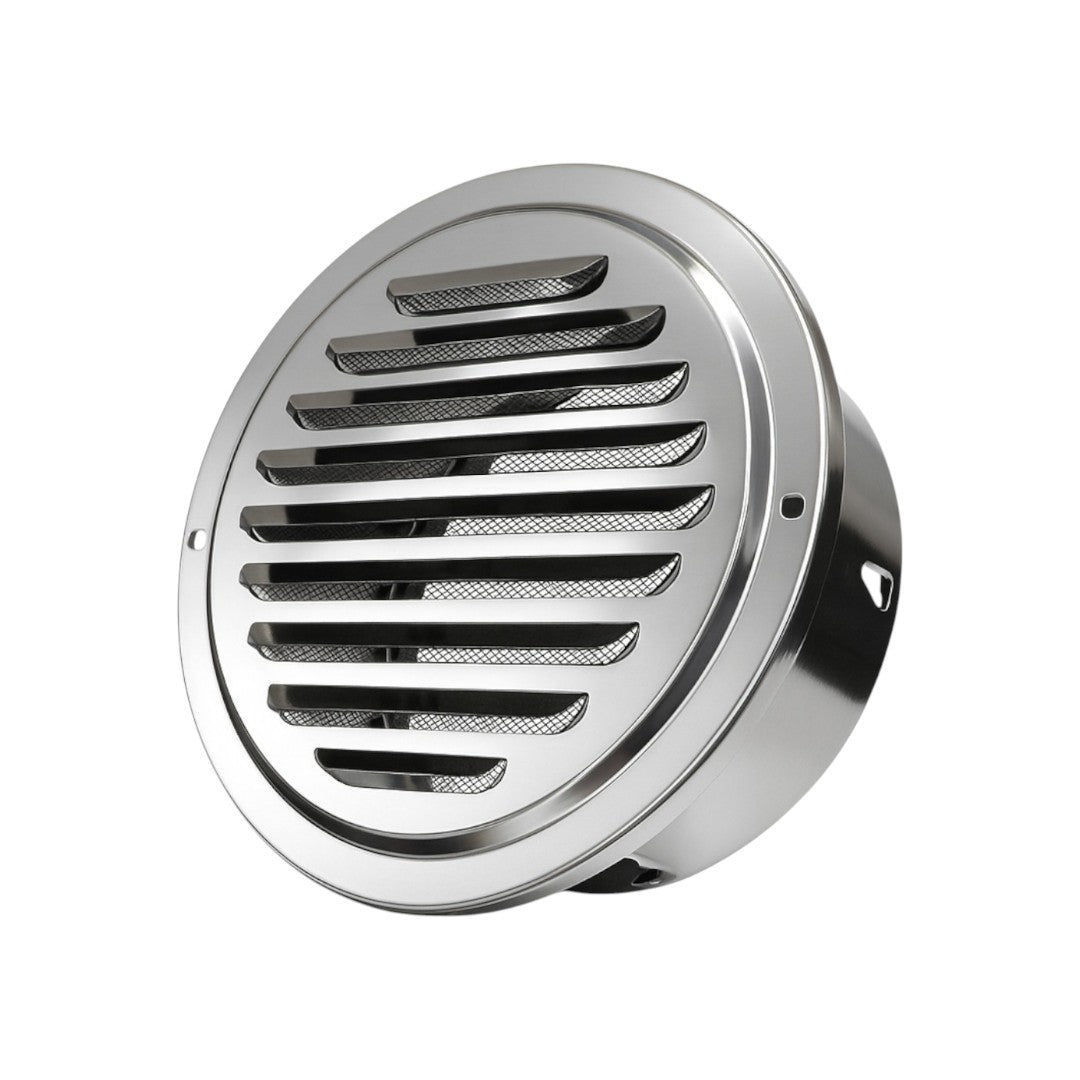 Rejilla Salida de Aire 10 cm Diámetro en Acero Inoxidable para Campana - PREVENTA - FECHA ESTIMADA DE INGRESO 26/12/25