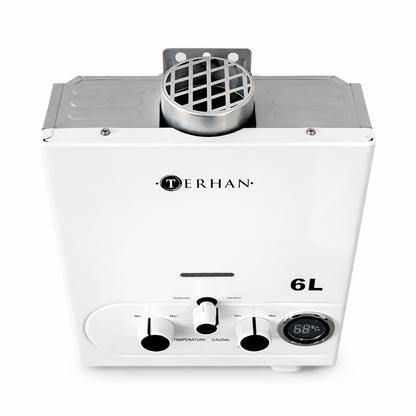 Calentador Instantáneo Tiro Natural 6 L Blanco Terhan