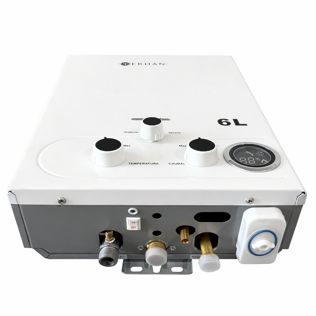 Calentador Instantáneo Tiro Natural 6 L Blanco Terhan