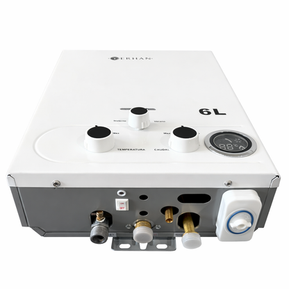 Calentador Instantáneo Tiro Natural 6 L Blanco Terhan