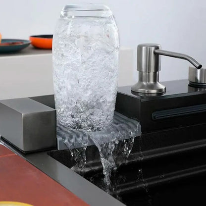 Pileta Inox Multifunción Lava Vaso Jabonera Display Filtrado