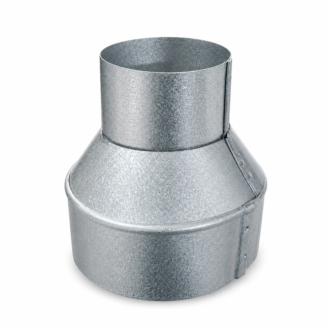 Reductor galvanizado para salida de campana – 160 a 100 mm